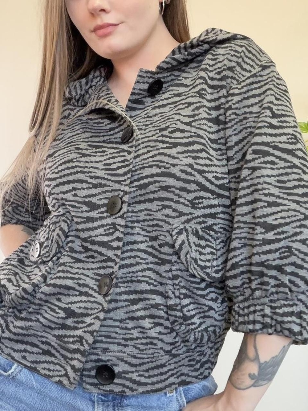 Vintage y2k zebra print top